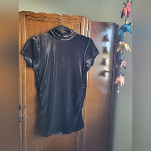 Black velvet shirt